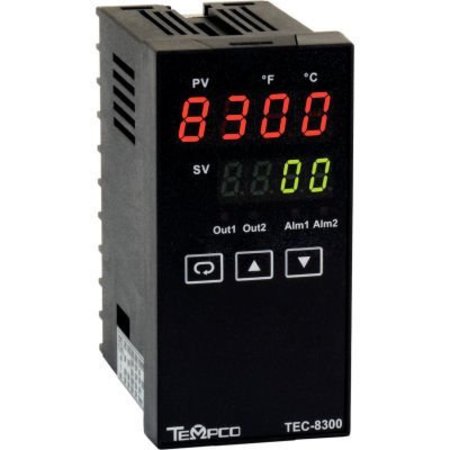 TEMPCO Temperature Control - 90-264VAC, 1/8Din, SSR/3Relay,  TEC33008